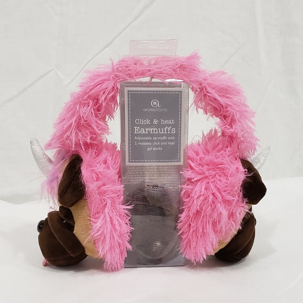 NEW Aroma Home Kids Earmuffs Pink Dog Unicorn
